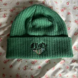Green Playboy Beanie Hat